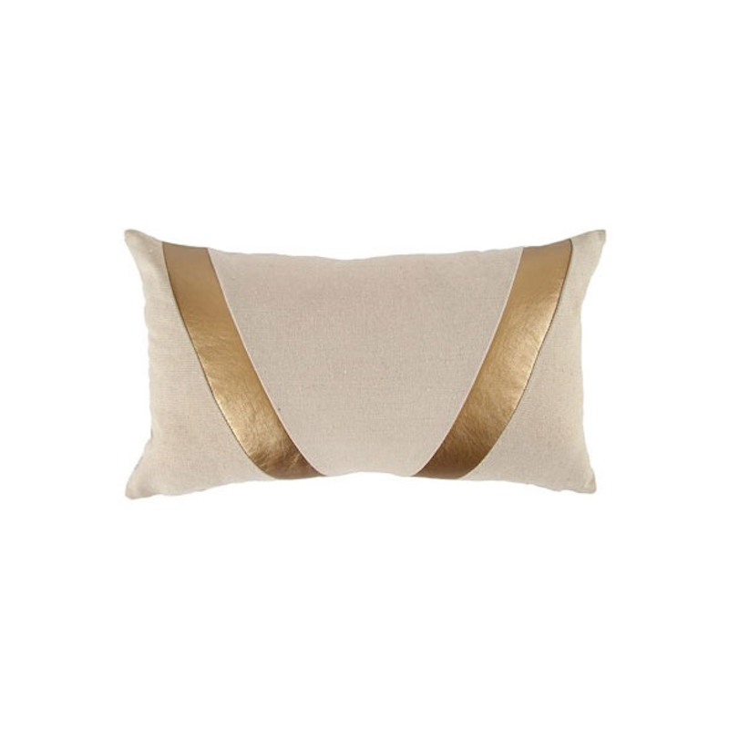 Gold V stripe Scatter Pillow